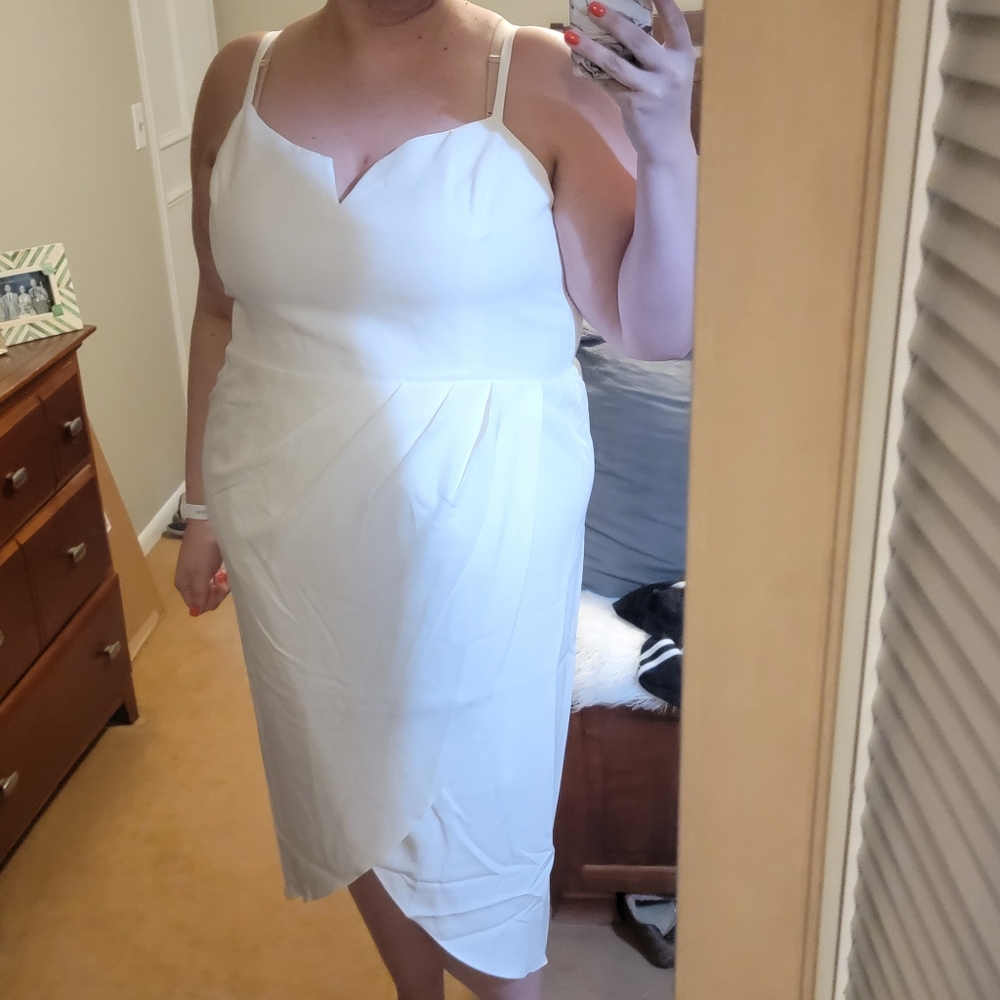 City Chic white dress NWT